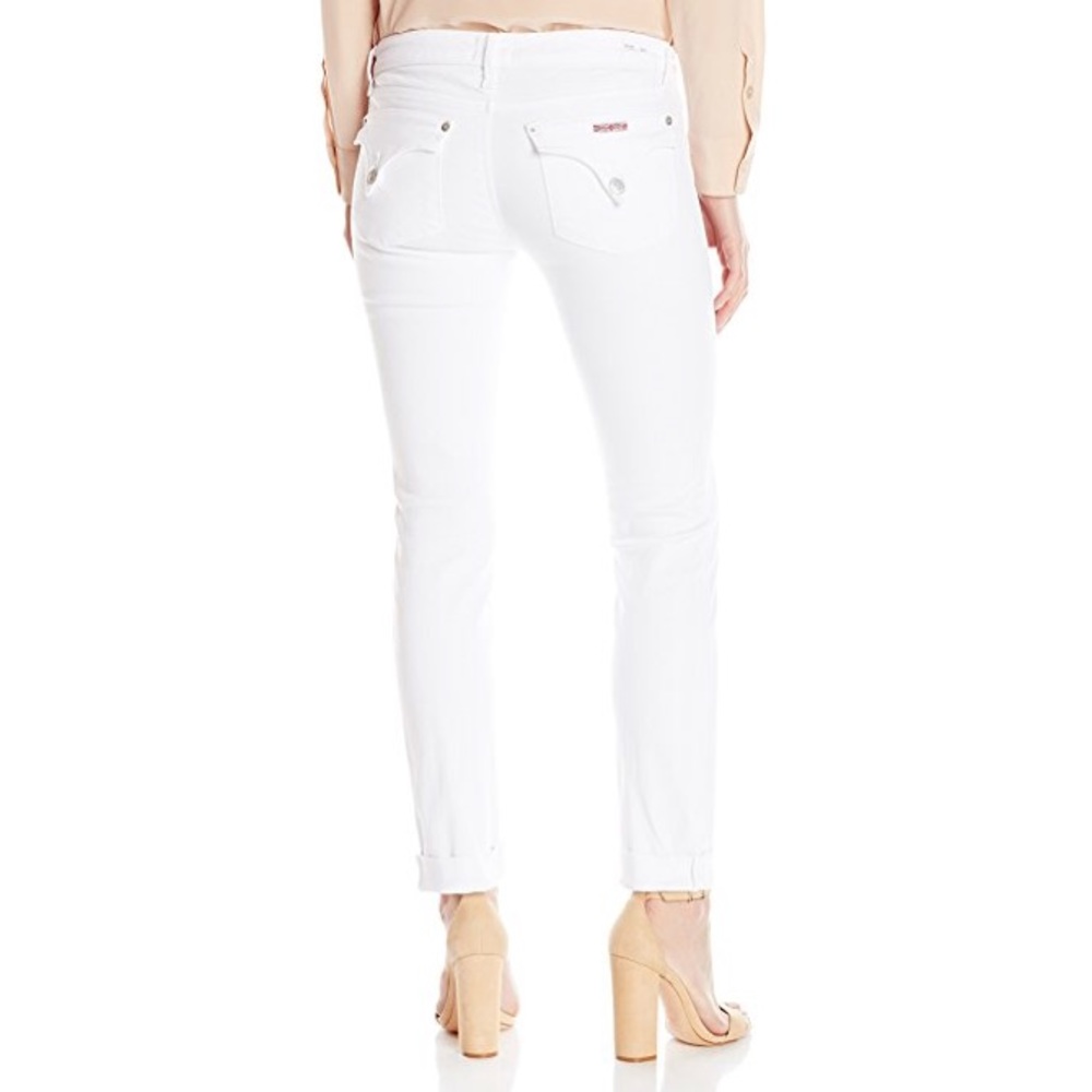 New Hudson Bacara Crop Straight Cuffed Ankle Jeans 26 White — image 2 of 6